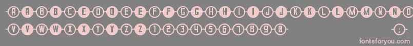 フォントConcadenadoSt – 灰色の背景にピンクのフォント