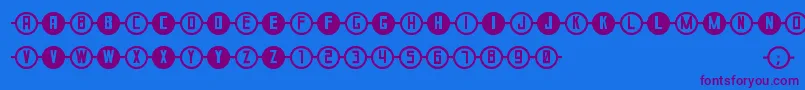 ConcadenadoSt Font – Purple Fonts on Blue Background