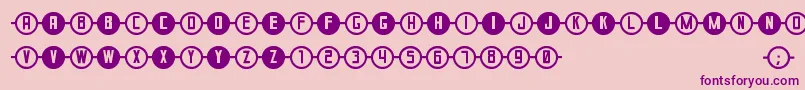 フォントConcadenadoSt – ピンクの背景に紫のフォント