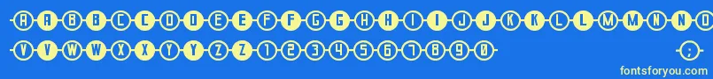 Fonte ConcadenadoSt – fontes amarelas em um fundo azul