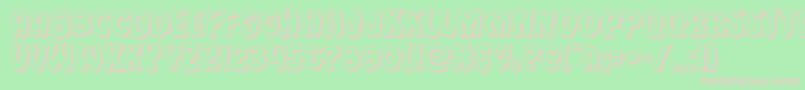 Vampirebrideshadow Font – Pink Fonts on Green Background