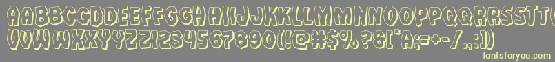 Шрифт Vampirebrideshadow – жёлтые шрифты на сером фоне