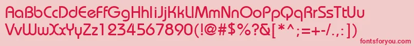 BordeauxmediumRegular Font – Red Fonts on Pink Background