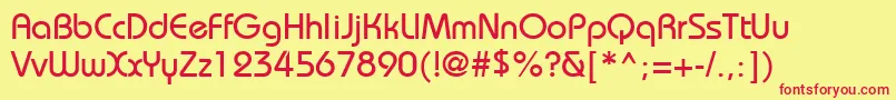 BordeauxmediumRegular Font – Red Fonts on Yellow Background