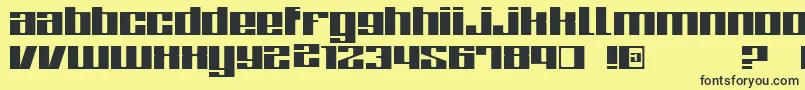 ZoneRegular Font – Black Fonts on Yellow Background