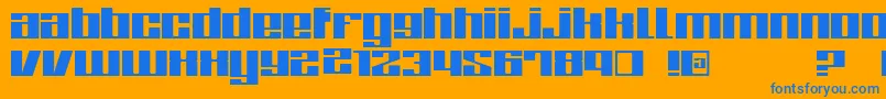 ZoneRegular Font – Blue Fonts on Orange Background