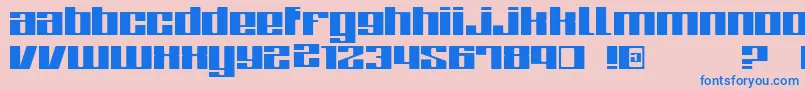 ZoneRegular Font – Blue Fonts on Pink Background