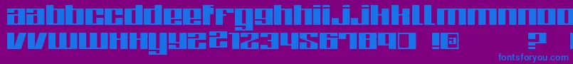 ZoneRegular Font – Blue Fonts on Purple Background