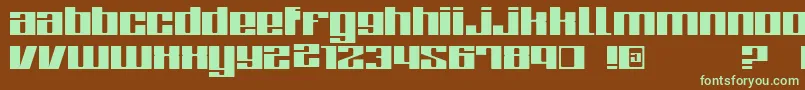 ZoneRegular Font – Green Fonts on Brown Background