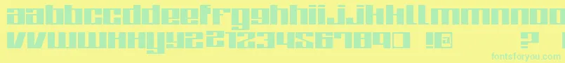 ZoneRegular Font – Green Fonts on Yellow Background