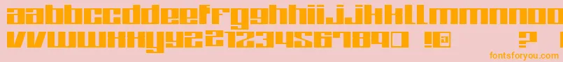 ZoneRegular Font – Orange Fonts on Pink Background