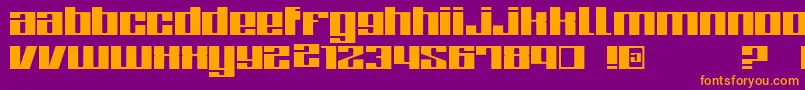 ZoneRegular Font – Orange Fonts on Purple Background