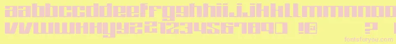 Шрифт ZoneRegular – розовые шрифты на жёлтом фоне