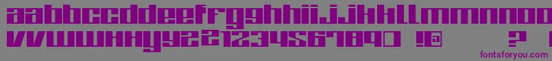 フォントZoneRegular – 紫色のフォント、灰色の背景