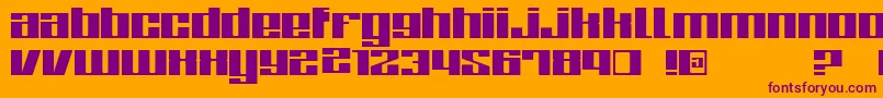 ZoneRegular-Schriftart – Violette Schriften auf orangefarbenem Hintergrund