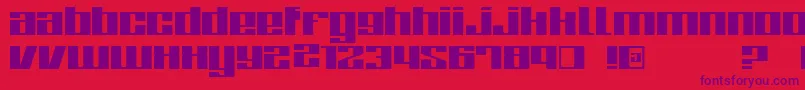 ZoneRegular-Schriftart – Violette Schriften auf rotem Hintergrund