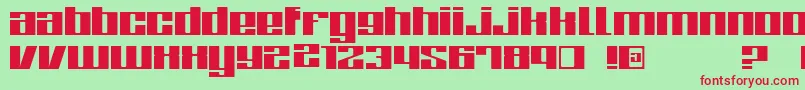 ZoneRegular Font – Red Fonts on Green Background