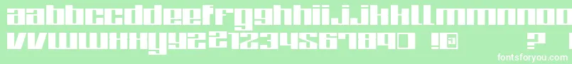 フォントZoneRegular – 緑の背景に白い文字