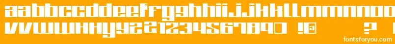 フォントZoneRegular – オレンジの背景に白い文字