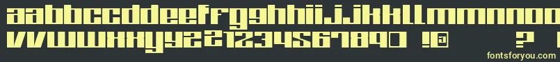 ZoneRegular Font – Yellow Fonts on Black Background