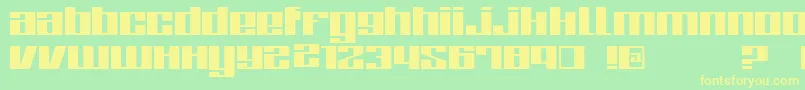 ZoneRegular Font – Yellow Fonts on Green Background