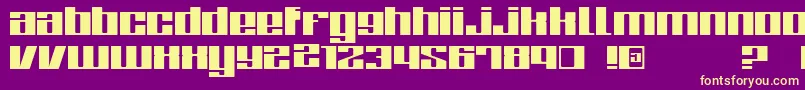 ZoneRegular Font – Yellow Fonts on Purple Background