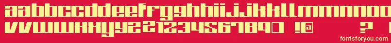 ZoneRegular Font – Yellow Fonts on Red Background