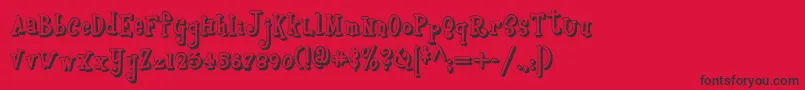 Boyz R Gross Shadow Nf Font – Black Fonts on Red Background