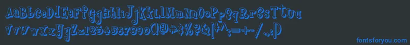 Boyz R Gross Shadow Nf Font – Blue Fonts on Black Background