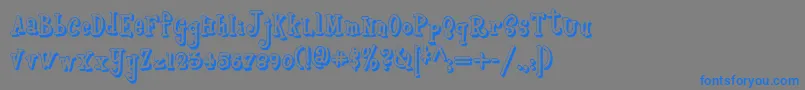 Boyz R Gross Shadow Nf Font – Blue Fonts on Gray Background