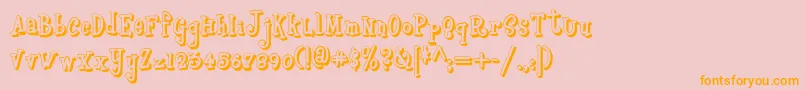 Boyz R Gross Shadow Nf Font – Orange Fonts on Pink Background