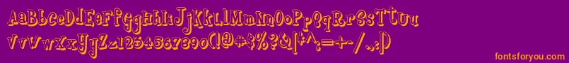 Boyz R Gross Shadow Nf Font – Orange Fonts on Purple Background