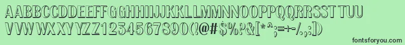 AAlbionictitulnrsh Font – Black Fonts on Green Background