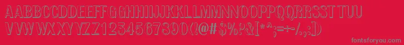 フォントAAlbionictitulnrsh – 赤い背景に灰色の文字