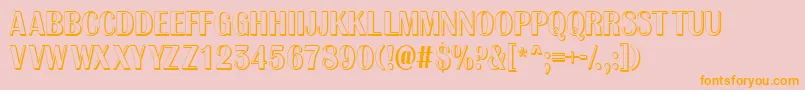 AAlbionictitulnrsh Font – Orange Fonts on Pink Background