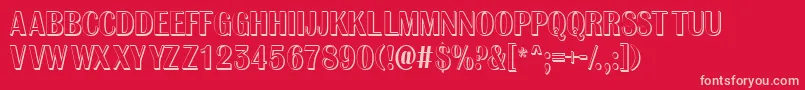 AAlbionictitulnrsh-Schriftart – Rosa Schriften auf rotem Hintergrund