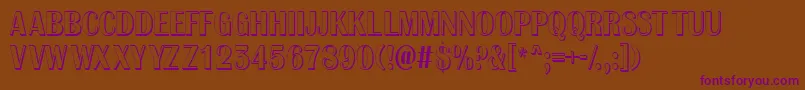 AAlbionictitulnrsh Font – Purple Fonts on Brown Background