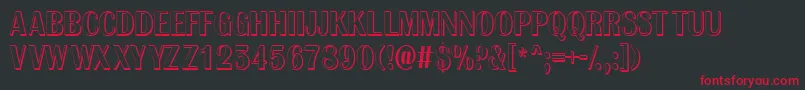 AAlbionictitulnrsh-Schriftart – Rote Schriften auf schwarzem Hintergrund