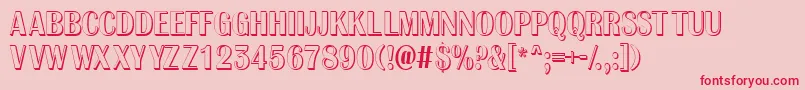 AAlbionictitulnrsh Font – Red Fonts on Pink Background