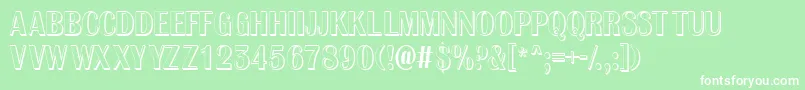 AAlbionictitulnrsh Font – White Fonts on Green Background