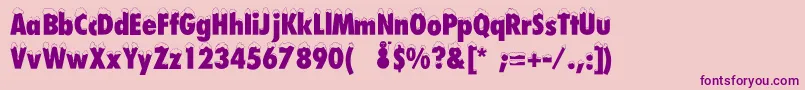 Dssnowfall-Schriftart – Violette Schriften auf rosa Hintergrund