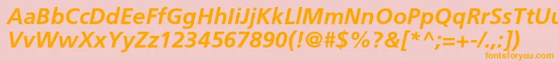 FrutigerLt66BoldItalic Font – Orange Fonts on Pink Background