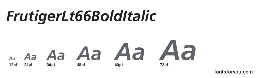 FrutigerLt66BoldItalic Font Sizes
