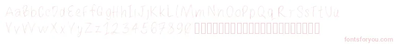 Шрифт Loulousscribble – розовые шрифты на белом фоне