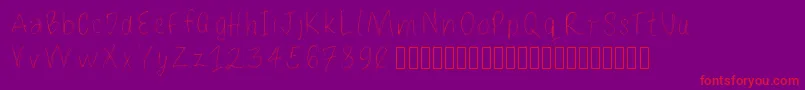 Loulousscribble Font – Red Fonts on Purple Background