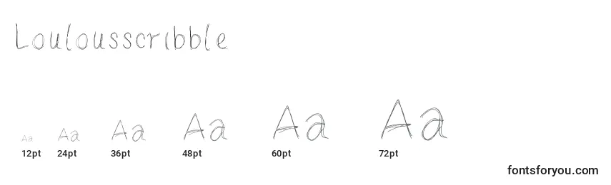Loulousscribble Font Sizes