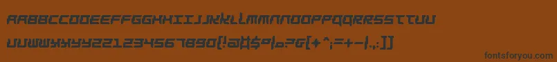 Barbarella-Schriftart – Schwarze Schriften auf braunem Hintergrund