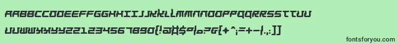 Barbarella Font – Black Fonts on Green Background
