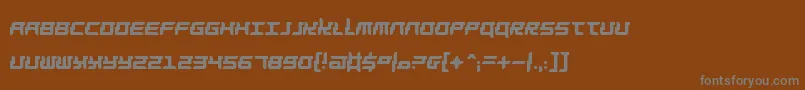 Czcionka Barbarella – szare czcionki na brązowym tle