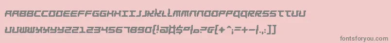 Barbarella-fontti – harmaat kirjasimet vaaleanpunaisella taustalla